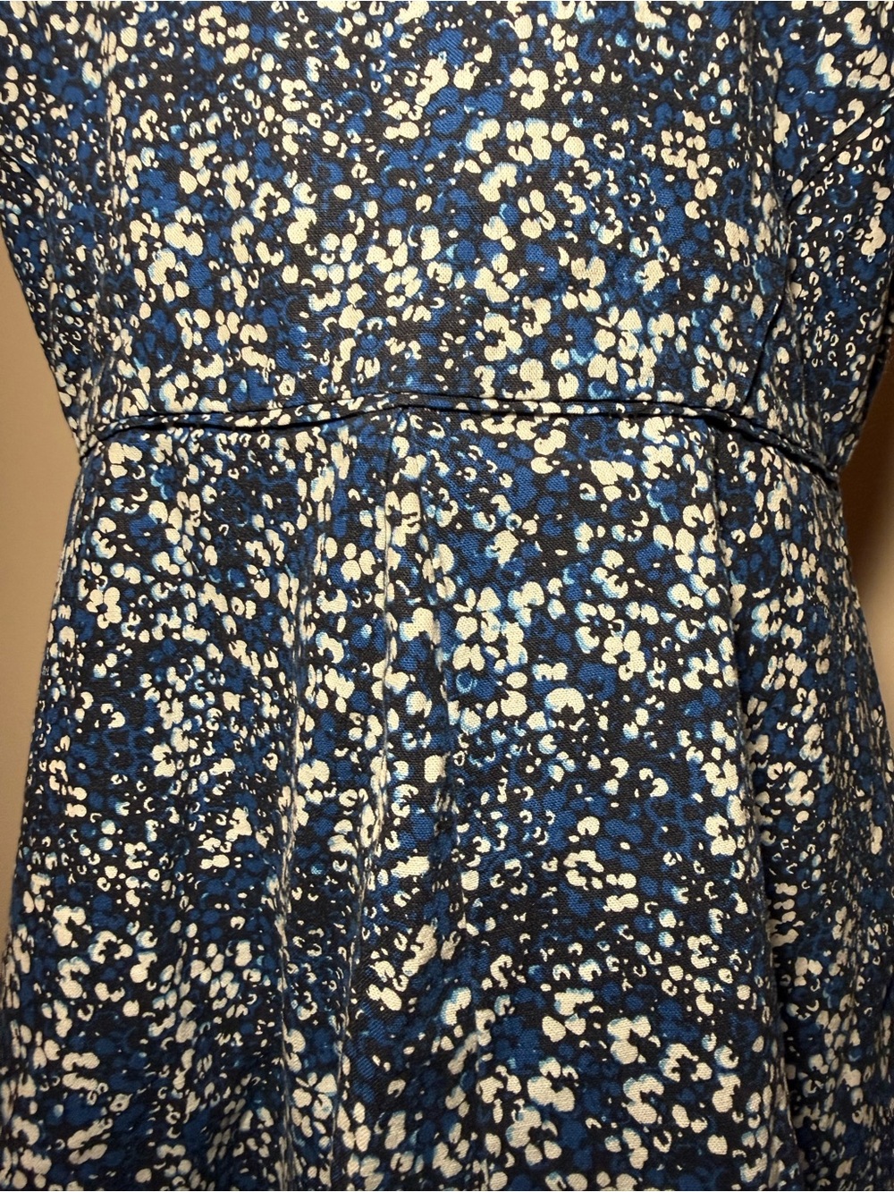 Gap women’s Navy Floral Sleeveless A-Line Dress size 12 - Picture 3 of 9